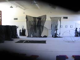 View of an empty stage set at Common