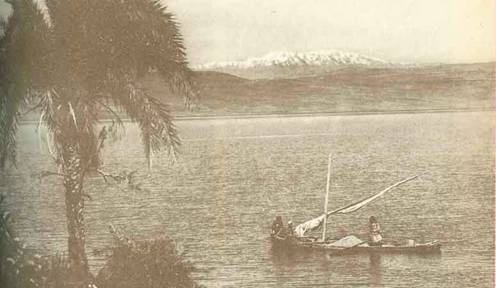 Fishing boat on a river
