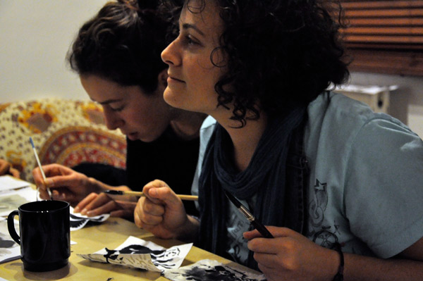 Drawing with tea